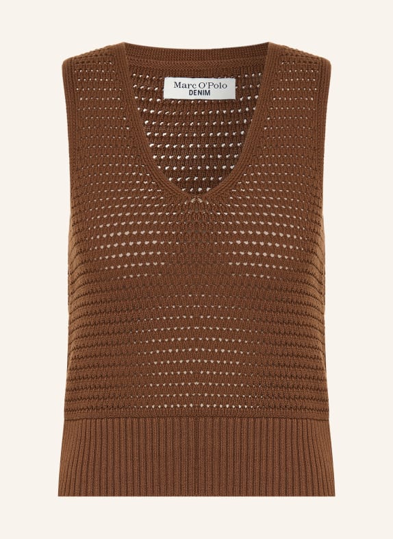 Marc O'Polo DENIM dzianinowy top BRĄZOWY