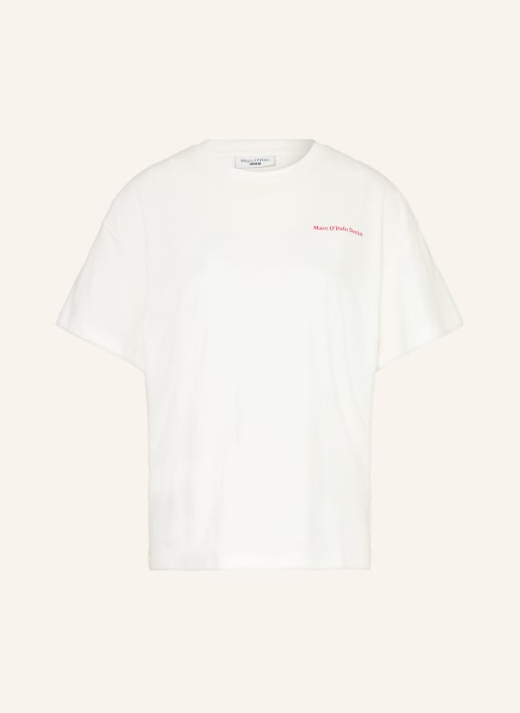 Marc O'Polo DENIM T-shirt WIT / DONKERROOD