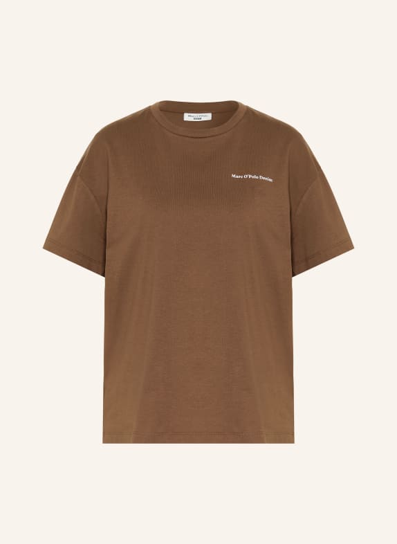 Marc O'Polo DENIM T-shirt MARRON FONCÉ / BLAUW / WIT
