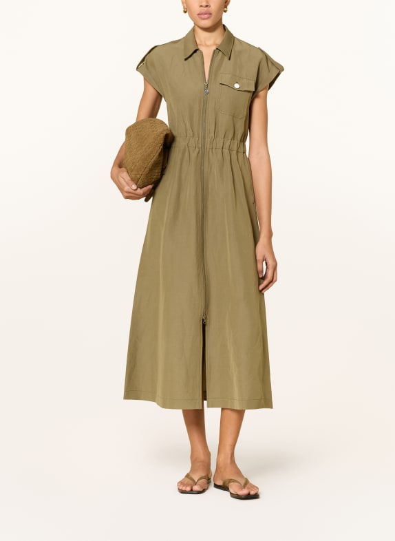 SPORTALM Hemdblusenkleid mit Leinen KHAKI