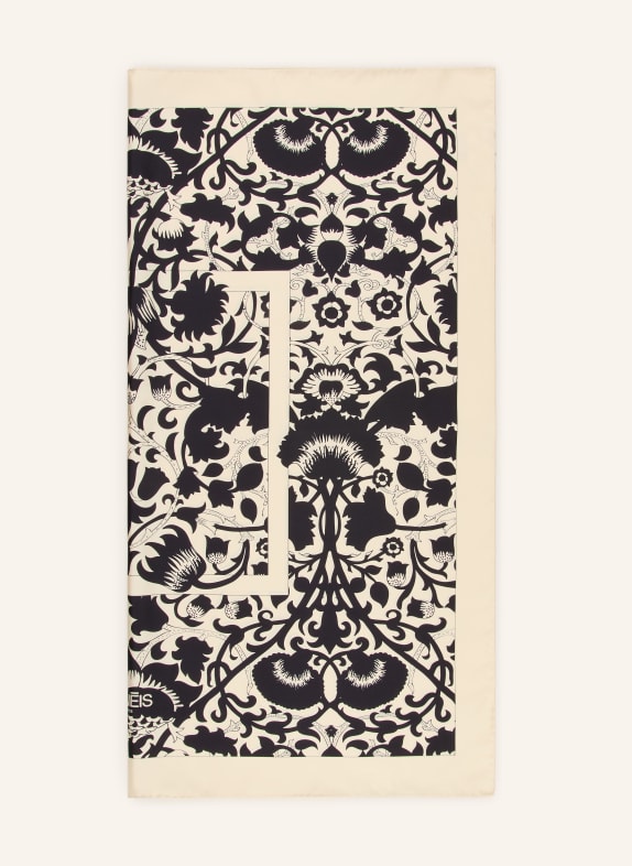 AENEIS jedwabna chustka CZARNY / BEŻOWY