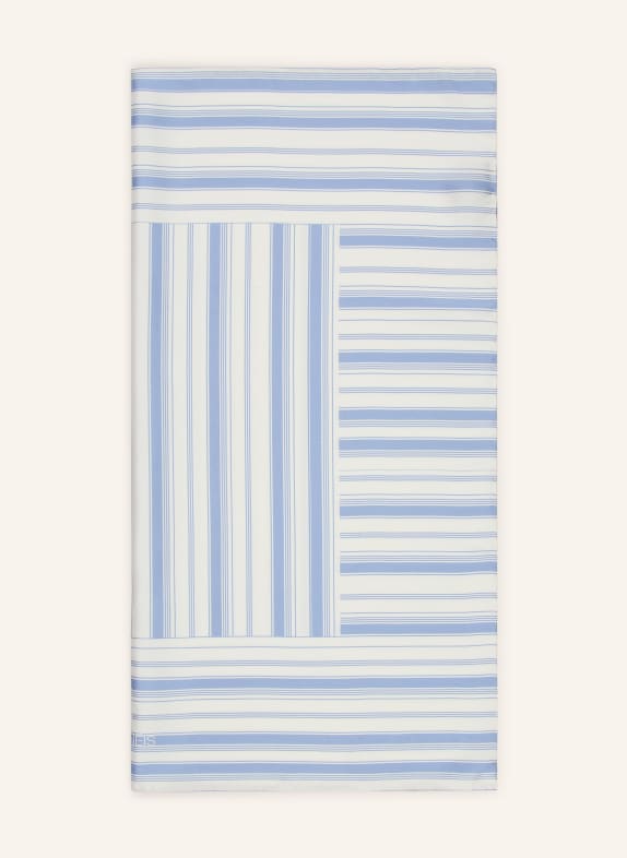 AENEIS jedwabna chustka JASNONIEBIESKI / BIAŁY