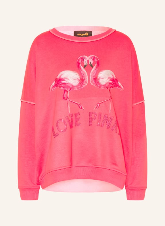 miss goodlife Oversized-sweatshirt met strass-steentjes NEONROZE / ROSE CLAIR / VIEUX ROSE
