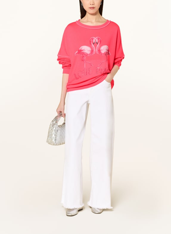 miss goodlife Oversized-sweatshirt met strass-steentjes NEONROZE / ROSE CLAIR / VIEUX ROSE