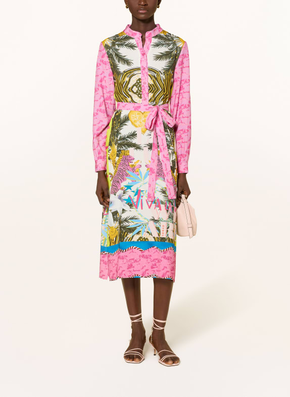 miss goodlife Kleid PINK / KHAKI / WEISS