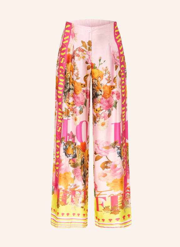 miss goodlife Marlenhose aus Satin HELLROSA / PINK / GELB