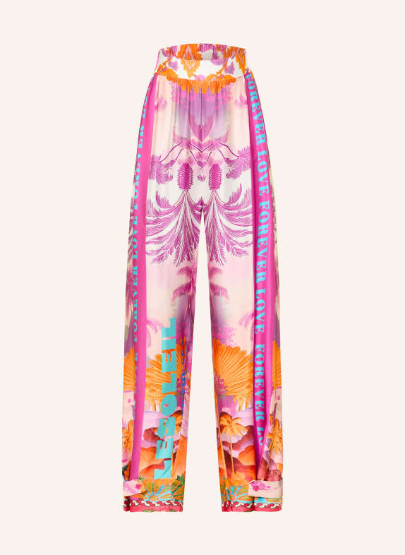 miss goodlife Satin wide-leg pants PINK / ORANGE / TURQUOISE