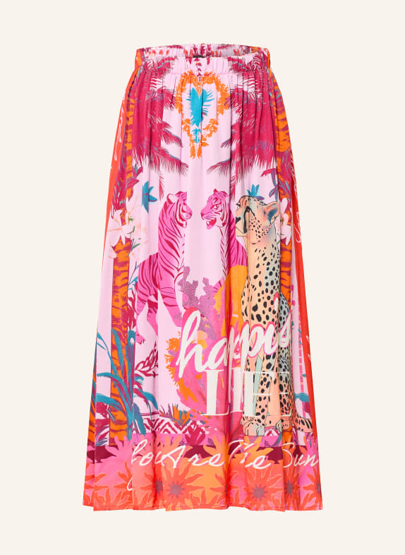 miss goodlife Satinrock TIGER HEART PINK / ORANGE / TÜRKIS