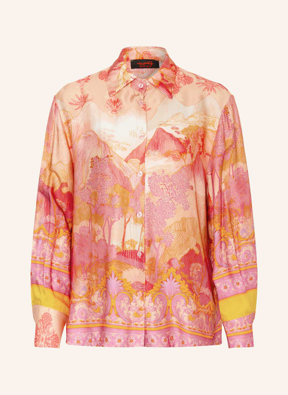 miss goodlife Chemisier en satin ROSE FUCHSIA / ORANGE CLAIR / JAUNE FONCÉ