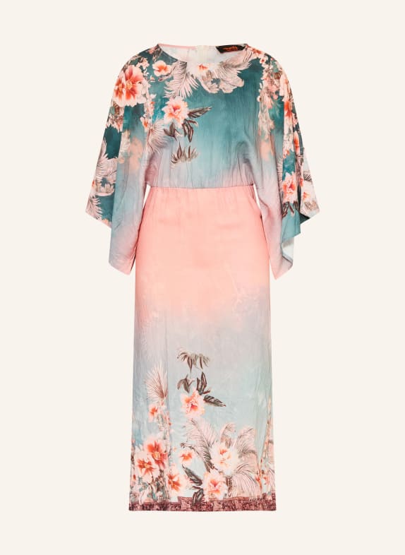 miss goodlife Kleid mit 3/4-Arm PETROL / ROSA / BLAUGRAU