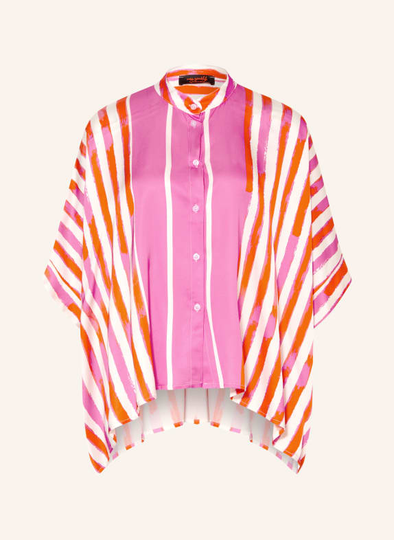 miss goodlife Satinbluse PINK / ORANGE / WEISS