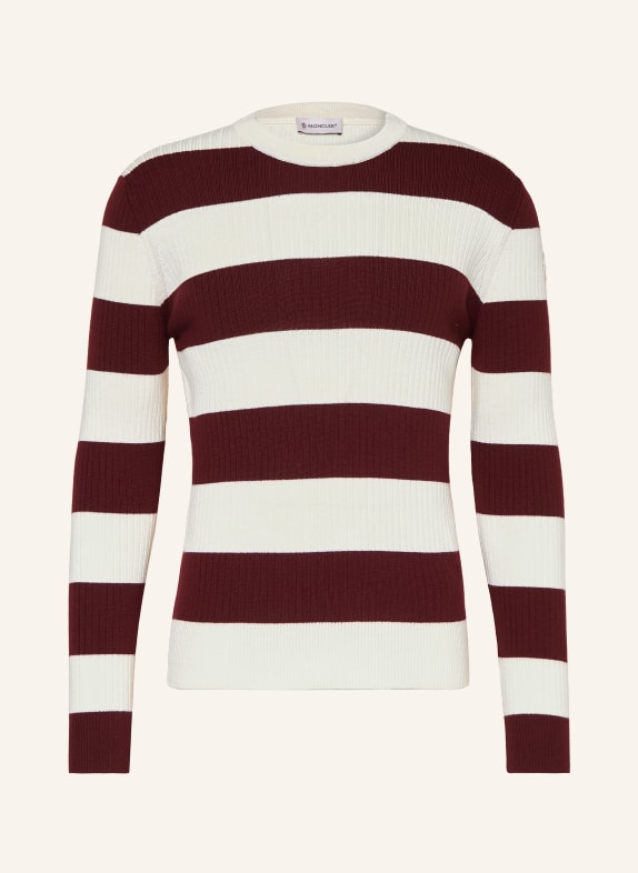 MONCLER Pullover DUNKELROT / CREME