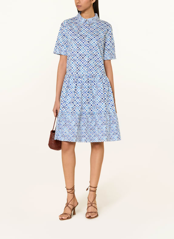 CARTOON Hemdblusenkleid BLAU / WEISS