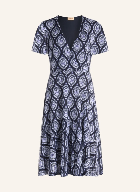 CARTOON Mesh-Kleid mit Volants DUNKELBLAU / ECRU / LILA