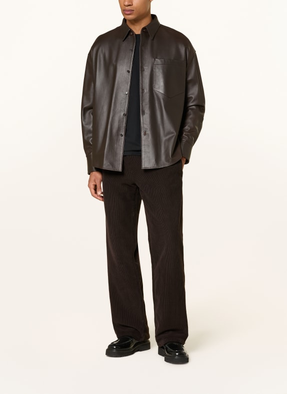 EIGHTYFIVE Cordbroek Relaxed Fit MARRON FONCÉ