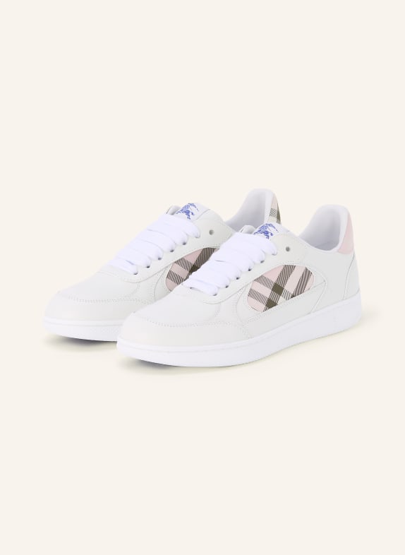 BURBERRY Baskets TERRACE BLANC / ROSE / OLIVE