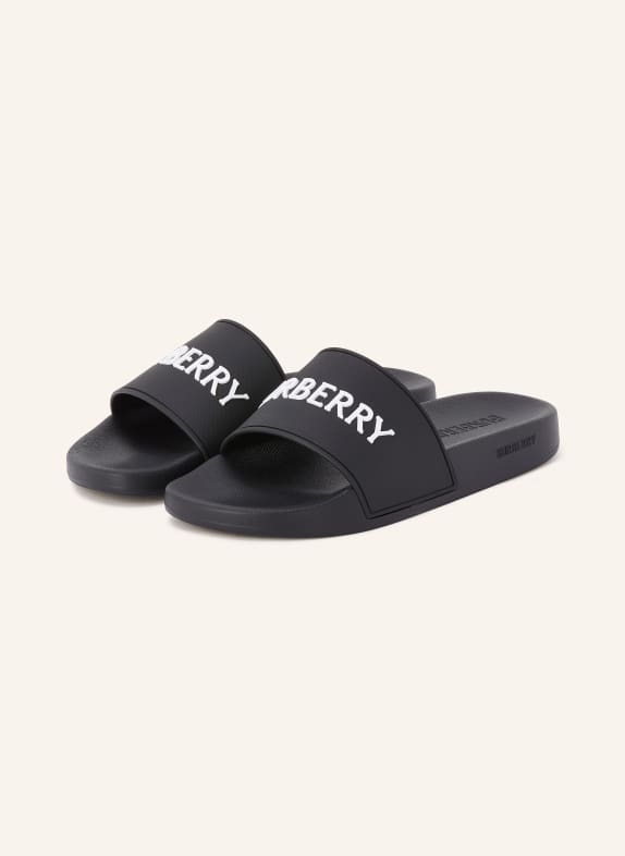 BURBERRY mules NOIR / BLANC