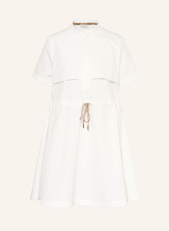 BURBERRY Jurk ISOTTA WIT / CAMEL / LICHTBRUIN