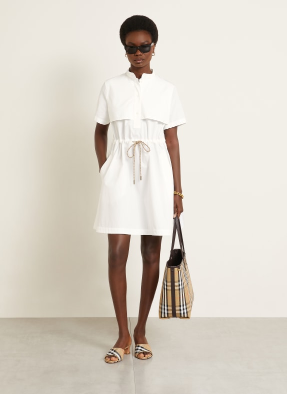BURBERRY Kleid ISOTTA WEISS / CAMEL / HELLBRAUN