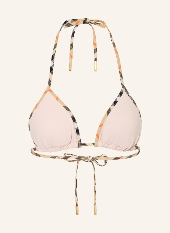 BURBERRY Triangel-bikinitop ROSE CLAIR / BEIGE / ROOD