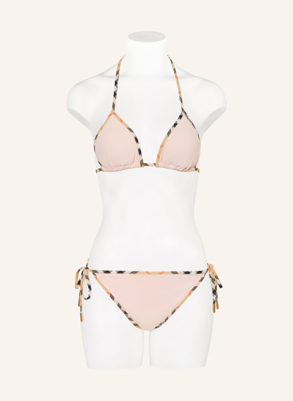 BURBERRY Triangel-Bikini-Hose HELLROSA / BEIGE / ROT