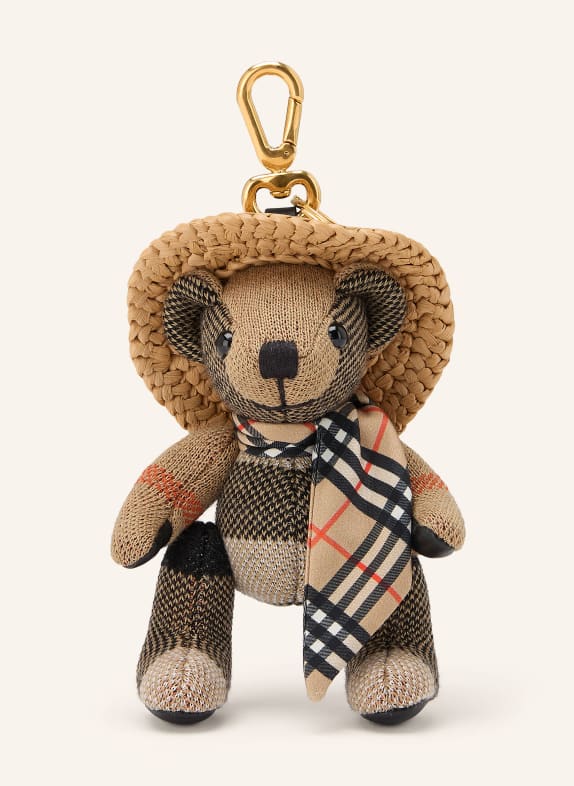 BURBERRY Porte-clés THOMAS TEDDY MARRON CLAIR / OR / ORANGE