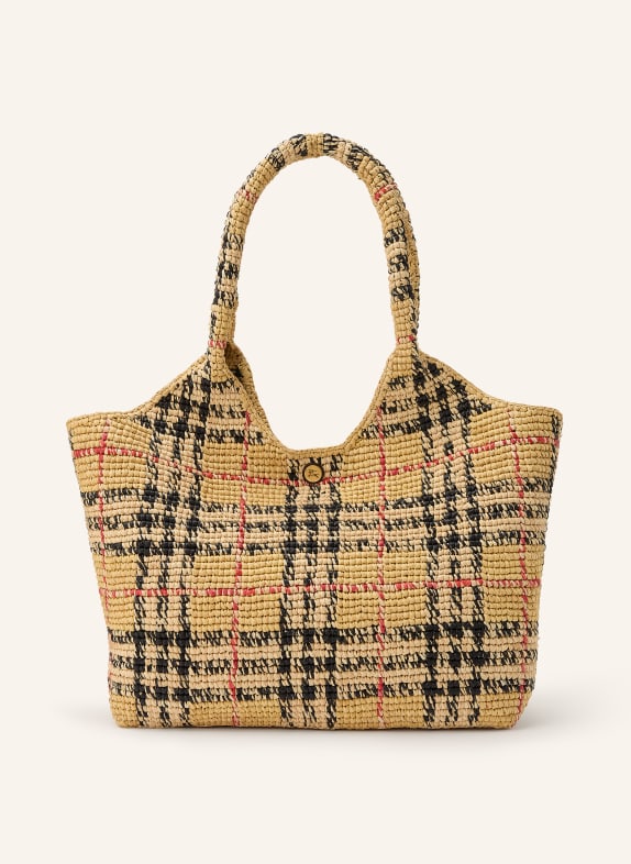 BURBERRY Shopper BEIGE / ROT / SCHWARZ
