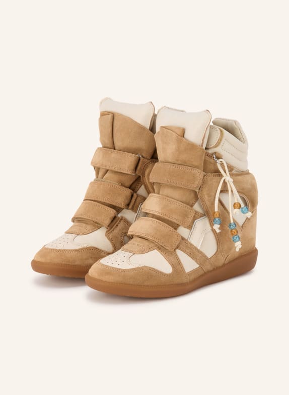 ISABEL MARANT Hightop-sneaker BEKETT BEIGE / ZILVER / CRÈME