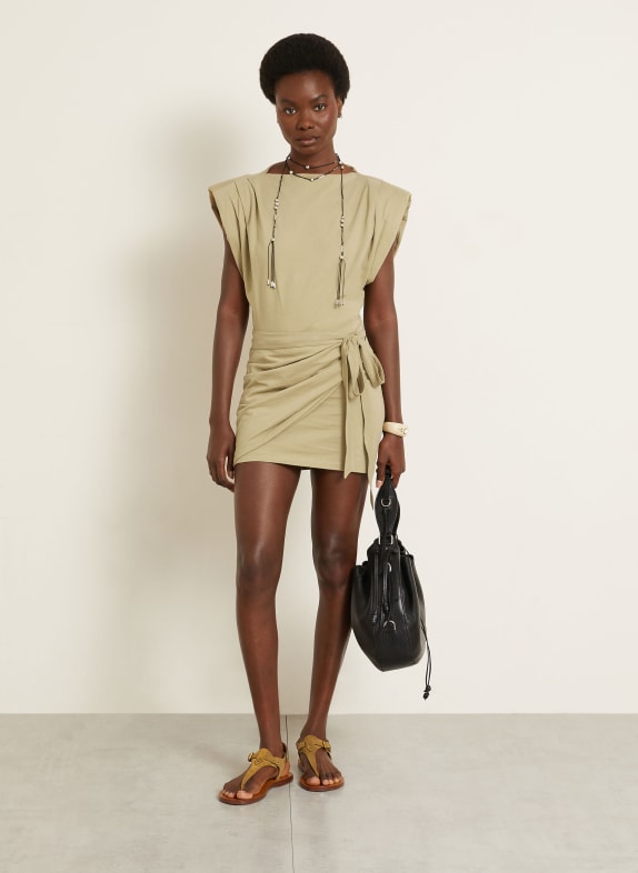 ISABEL MARANT Jerseykleid MARIELLE in Wickeloptik OLIV