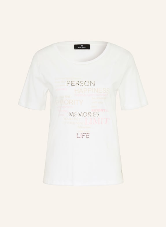 monari T-Shirt mit Schmucksteinen CREME / ROSA / BEIGE