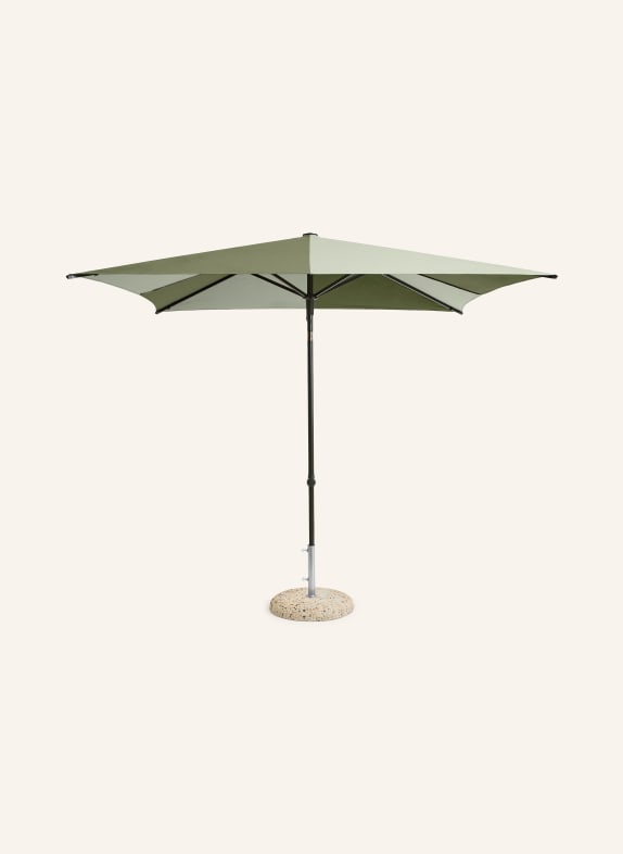 HAY TERRAZZA SQUARE parasol LIGHT GREEN / DARK GREEN