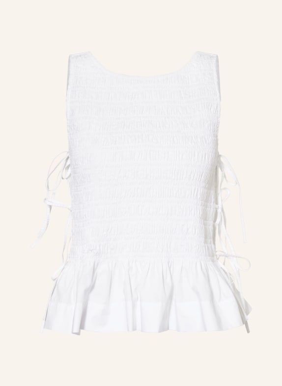 GANNI Haut BLANC