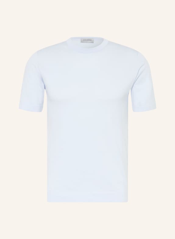 JOHN SMEDLEY T-shirt en maille SEALSLAND BLEU CLAIR