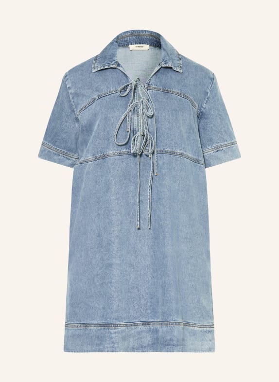 SUNCOO CLEVER Dress in a denim look BLUE