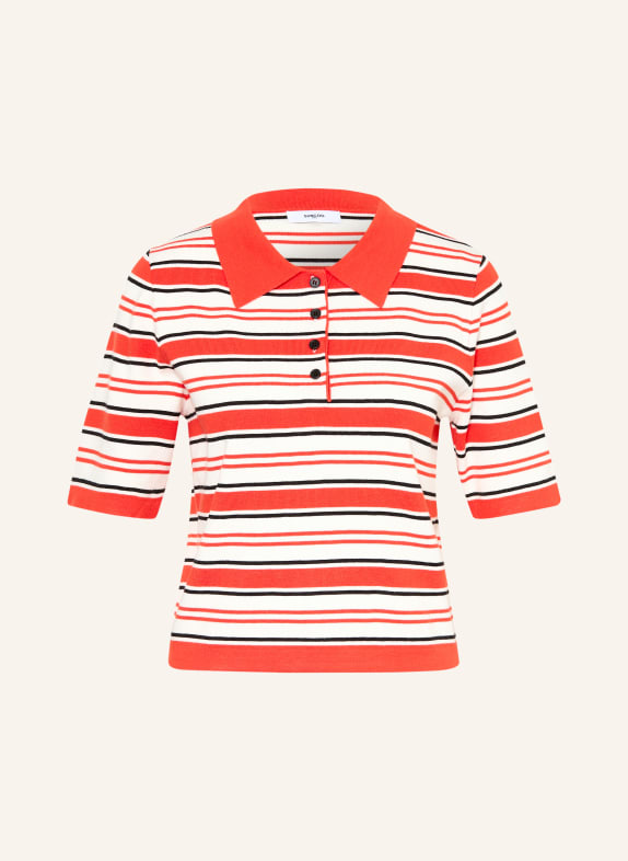 SUNCOO Knitted polo shirt PAILLIS RED / WHITE / BLACK