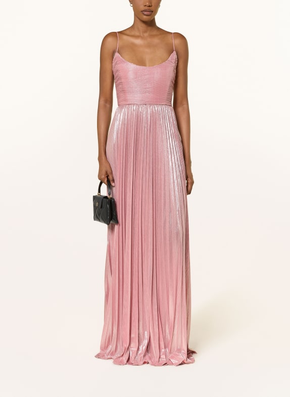 RETROFÊTE Abendkleid RHOSYN mit Plissees ROSA