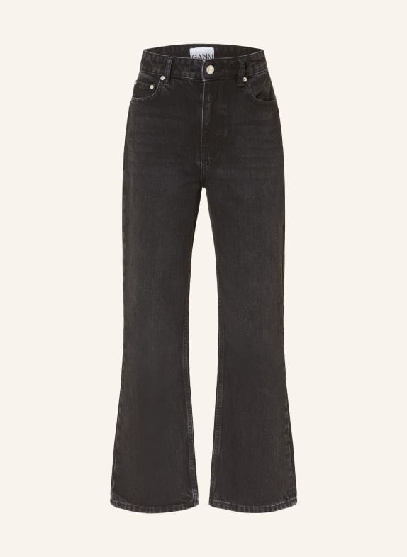 GANNI Džíny se širokými nohavicemi 055 BLACK WASHED