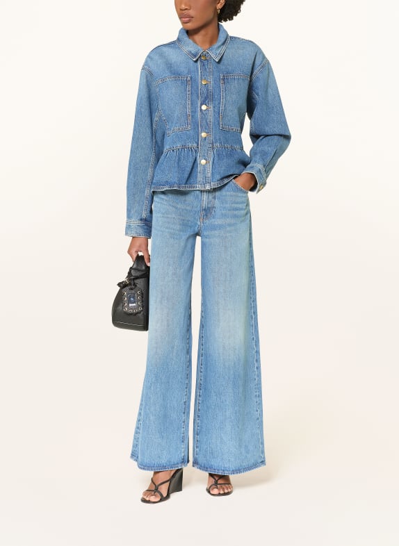 ULLA JOHNSON ARQUETTE denim blouse BLUE