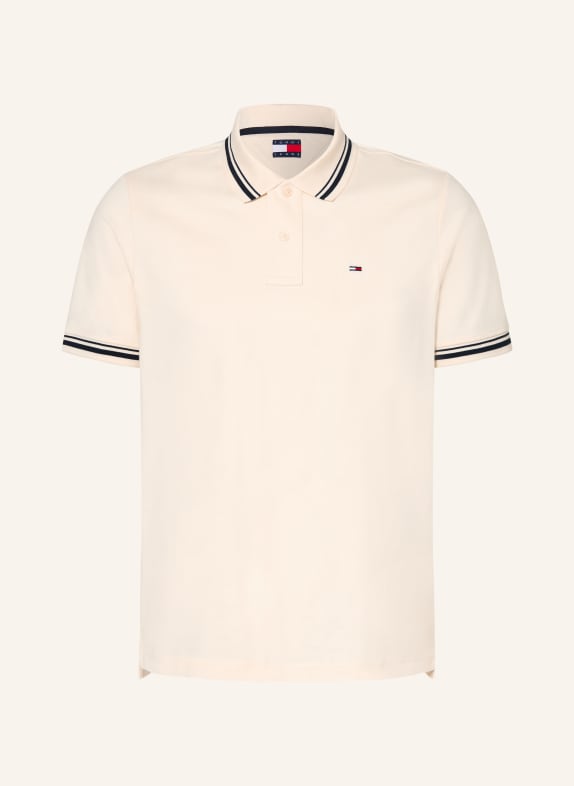 TOMMY JEANS Jersey-Poloshirt ECRU / DUNKELBLAU