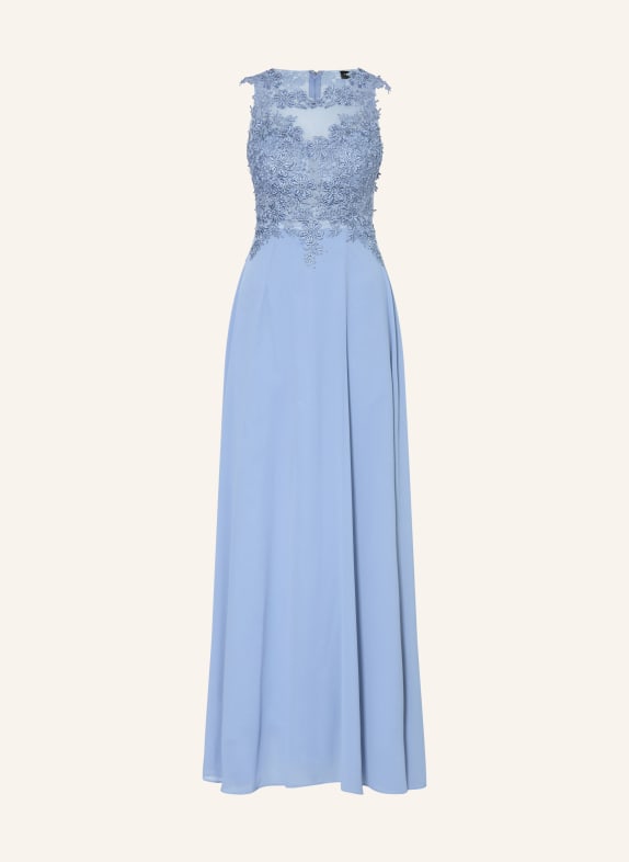 APART Evening gown with lace BLUE GRAY