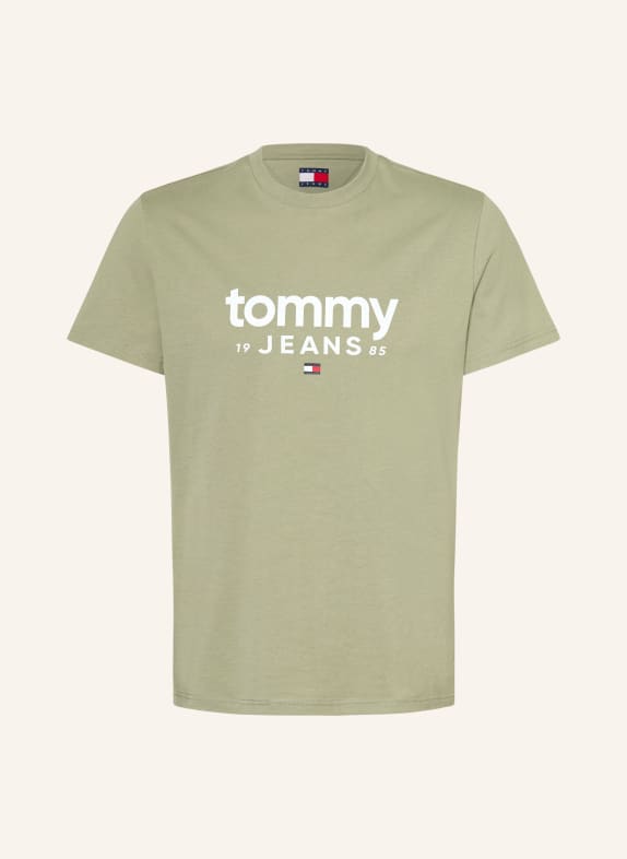 TOMMY JEANS T-Shirt OLIV / WEISS