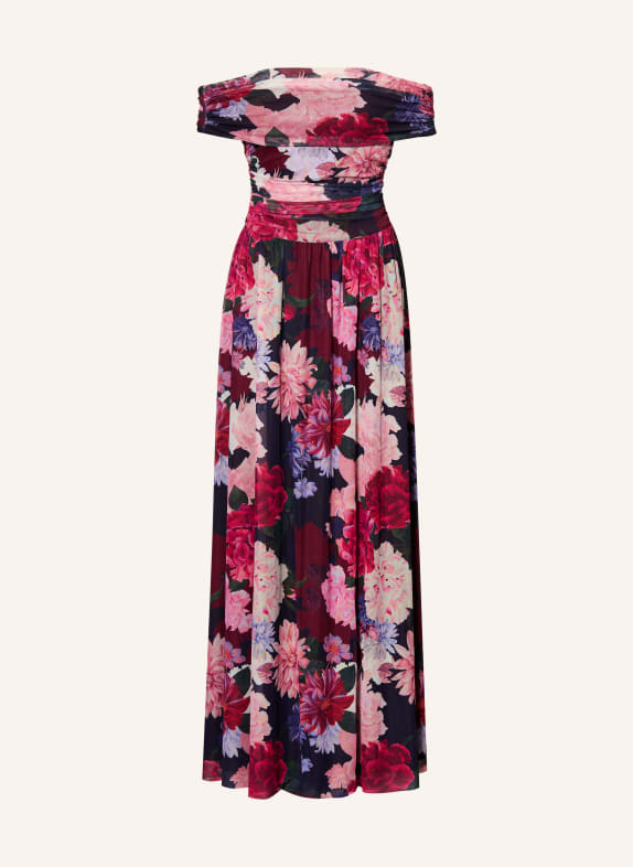 APART Robe de soirée en maille ROUGE FONCÉ / ROSE / BLEU FONCÉ