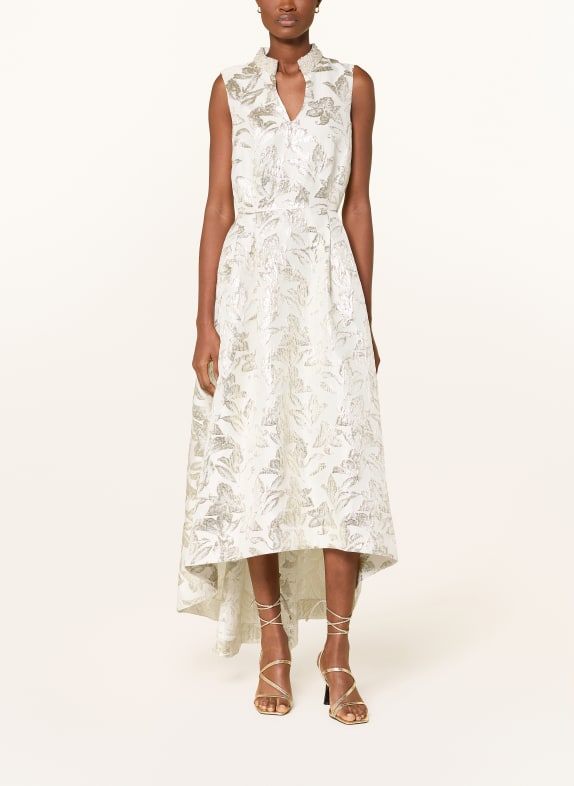 APART Robe de cocktail avec perles décoratives et fil scintillant CRÈME / OR