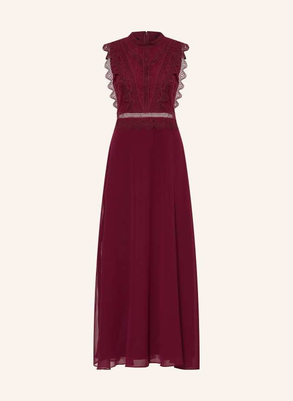 APART Evening gown with lace DARK RED