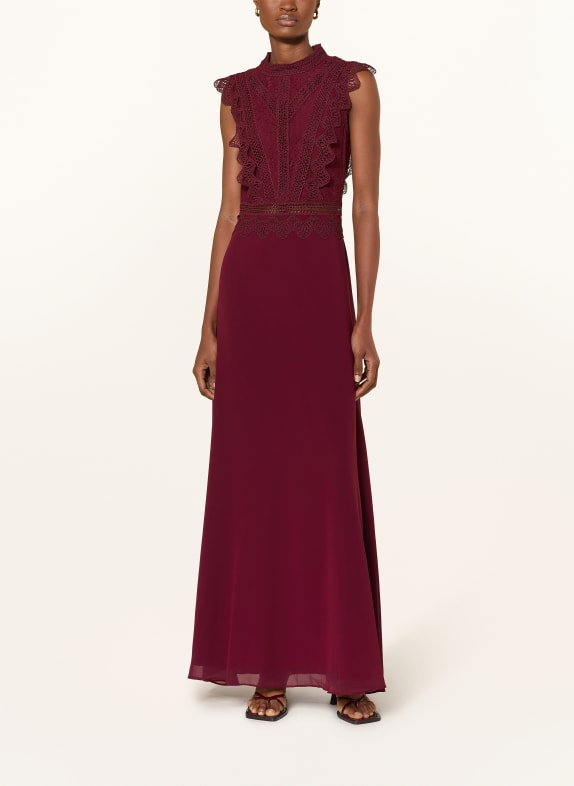 APART Abendkleid mit Spitze DUNKELROT