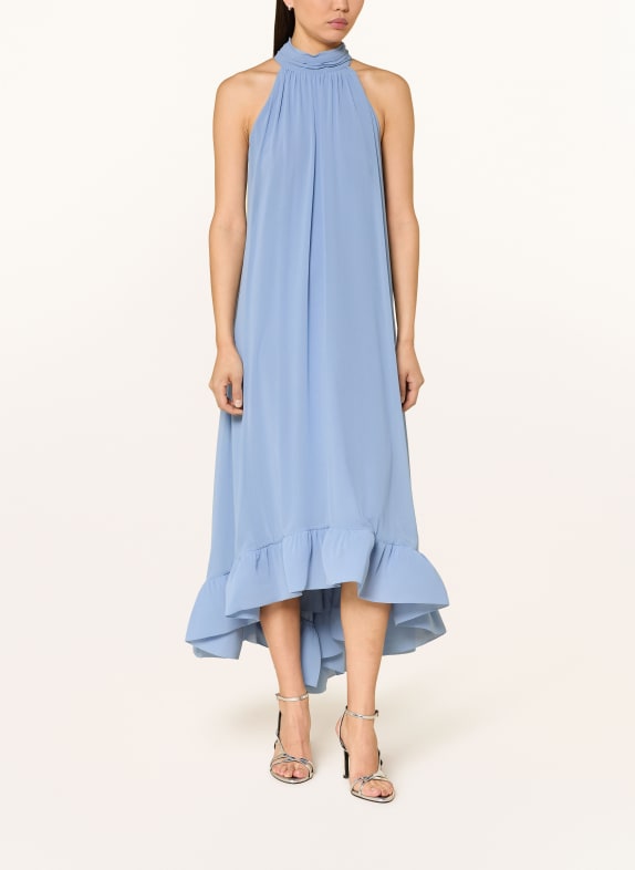 APART Evening gown with flounces BLUE GRAY