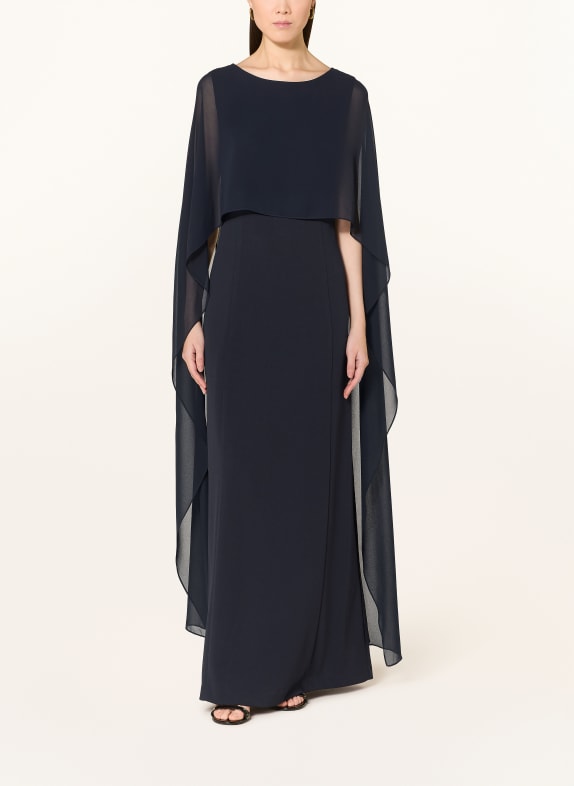 APART Robe de soirée en mélange de matières BLEU FONCÉ