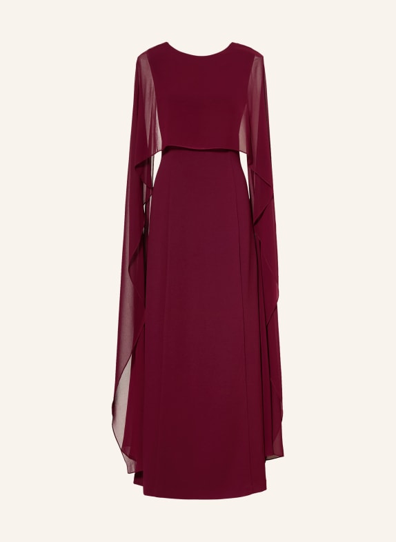 APART Abendkleid im Materialmix DUNKELROT