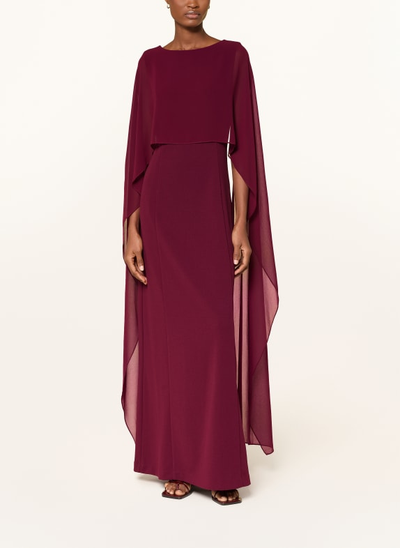 APART Robe de soirée en mélange de matières ROUGE FONCÉ