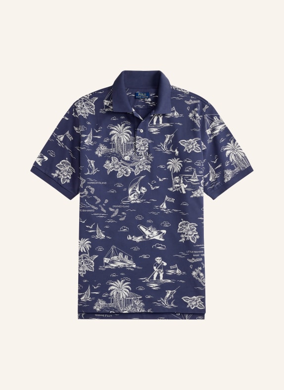 POLO RALPH LAUREN Big & Tall Polo en tricot BLEU / CRÈME